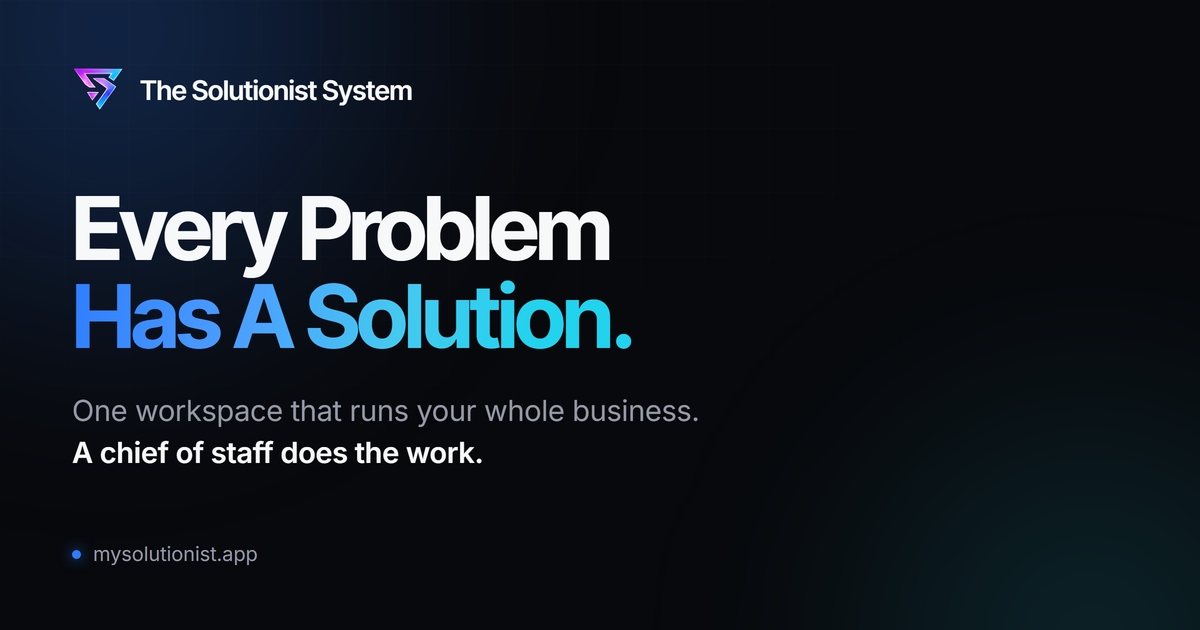 Solutionist for Churches · The Solutionist System